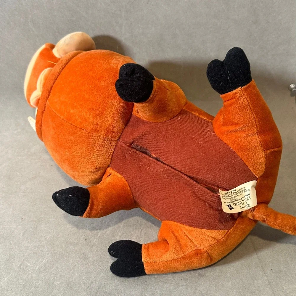 Disney‎ Lion King Pumbaa Plush Hasbro Feed Me Warthog Toy Orange 14 Inch
